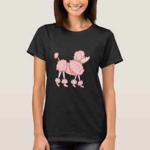 T-shirt Poodle rose mignon