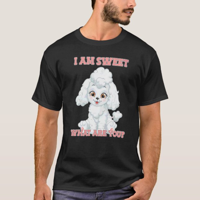 T-shirt Poodle Sucré Sucré   (Devant)