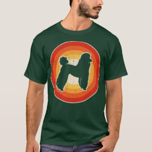 T-shirt Poodle Sunset Rétro pour Hommes Femmes Garçons Fil