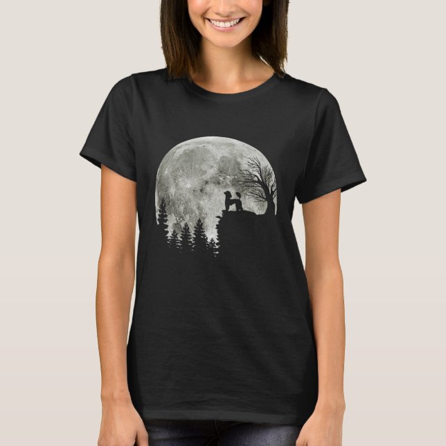 T-shirt Poodle Sur Mountain Halloween Cadeau Pour Poodle L (Devant)