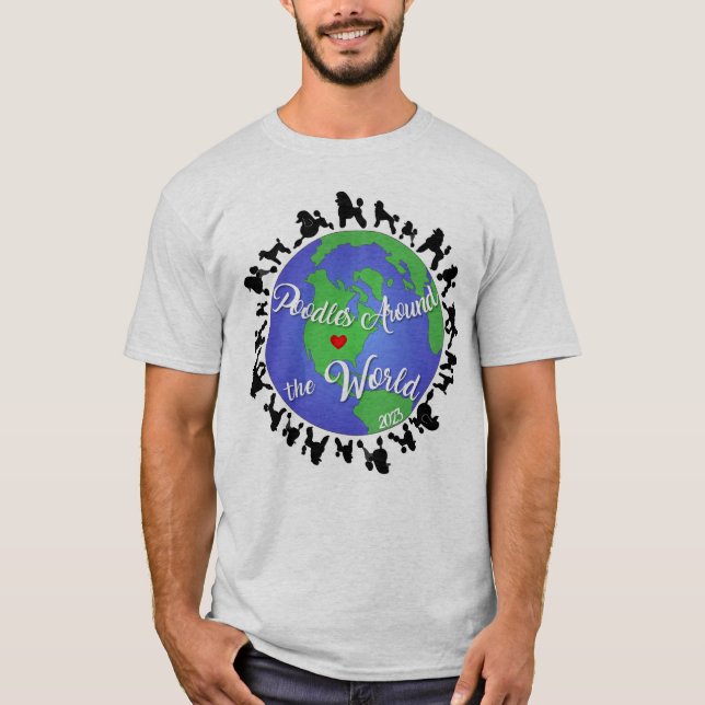 T-shirt Poodles autour du monde 2023 (Devant)