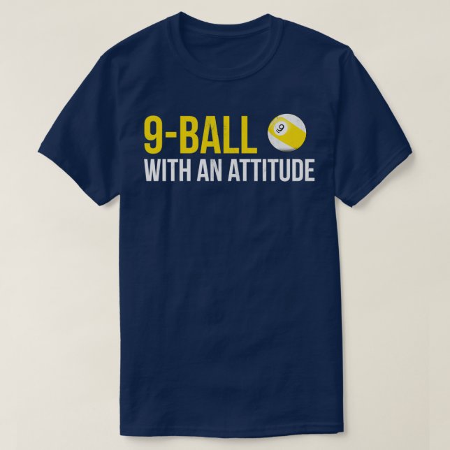 T-shirt Pool 9 Bal Avec Attitude (Design devant)