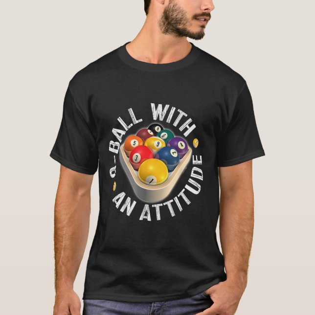 T-shirt Pool 9 Bal Avec Chemise D'Attitude (Devant)