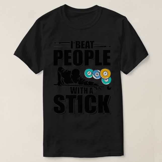 T-shirt Pool Ball Player Snooker Lover Billiard Citation D (Design devant)