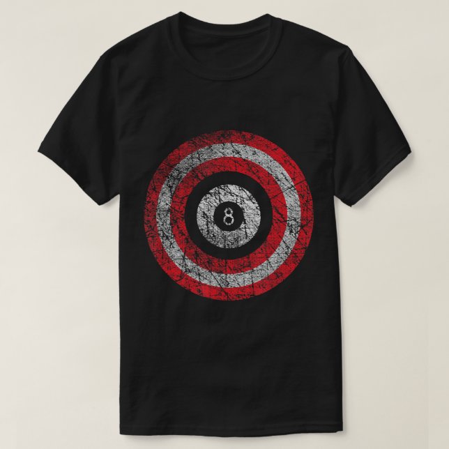 T-shirt Pool Billard Patriotique Odd Ball (Design devant)