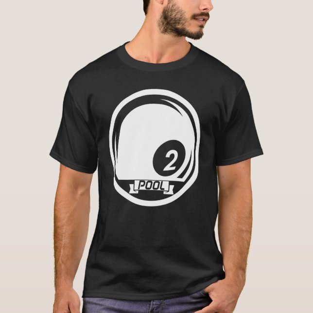 T-shirt Pool Billiards Ball Billiard Cue Sports Snooker (Devant)