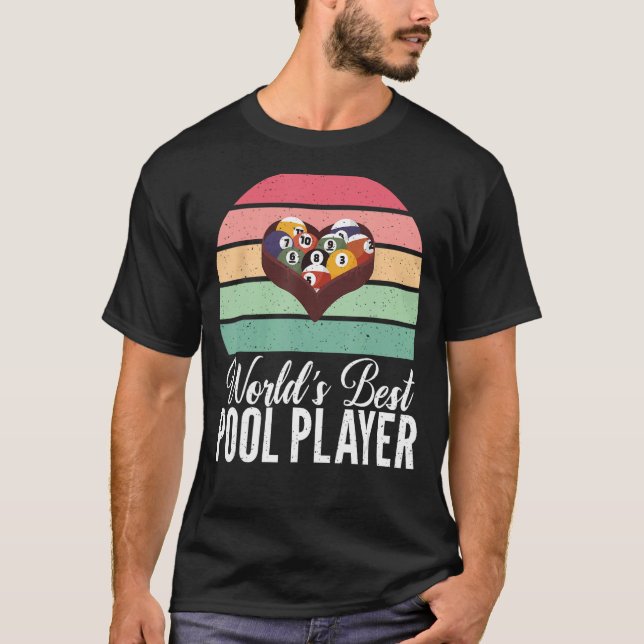 T-shirt Pool Billiards Worlds meilleur Pool Player (Devant)
