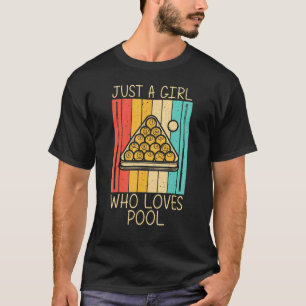 T-shirt Pool cool Pour Les Filles Billard Snooker 8 Ball P