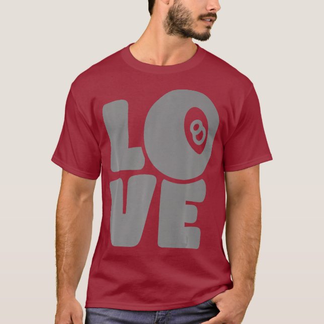 T-shirt Pool Darts Billard Décor Graphique Love Pool (Devant)