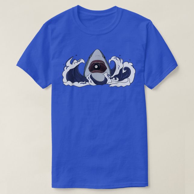 T-shirt Pool de boules de billard de requin (Design devant)