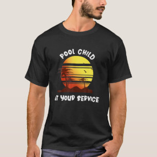 T-shirt Pool Enfant À Votre Service Arbre De Coco Drôle Qu