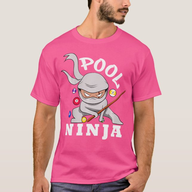 T-shirt Pool Ninja Funny Pool Billard Garçon (Devant)