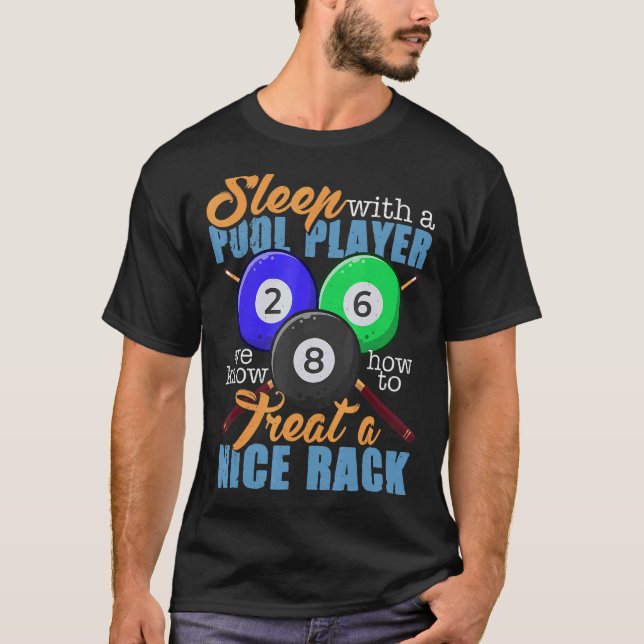 T-shirt Pool Player Gif Billard 8 Ball (Devant)
