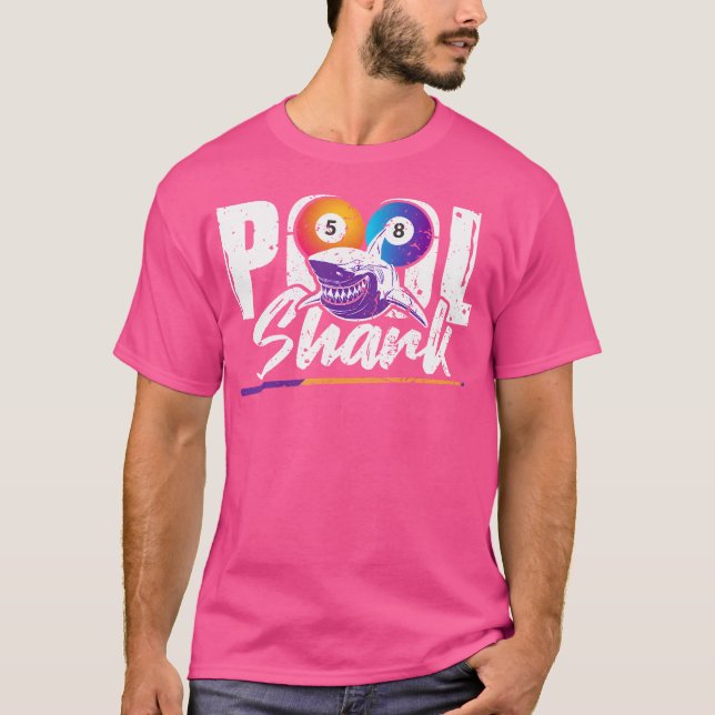 T-shirt Pool Shark Billard de piscine à 8 balles (Devant)