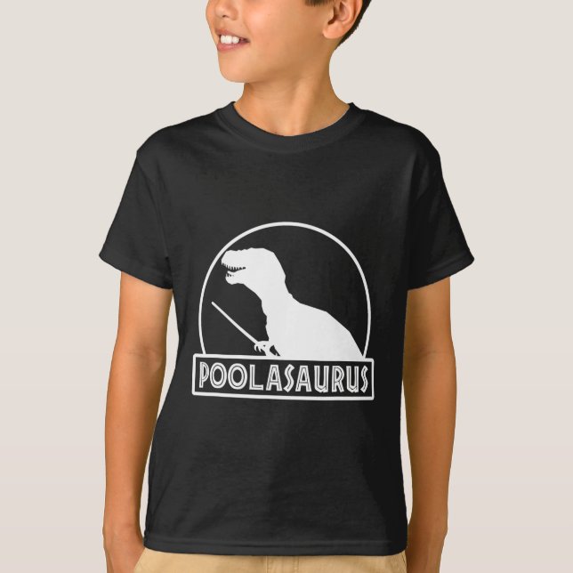 T-shirt Poolasaurus joueur de billard dinosaure Snooker hu (Devant)