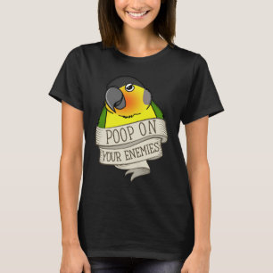 T-shirt Poop De Perroquet Sur Vos Ennemis Je Jaune Vert Ch
