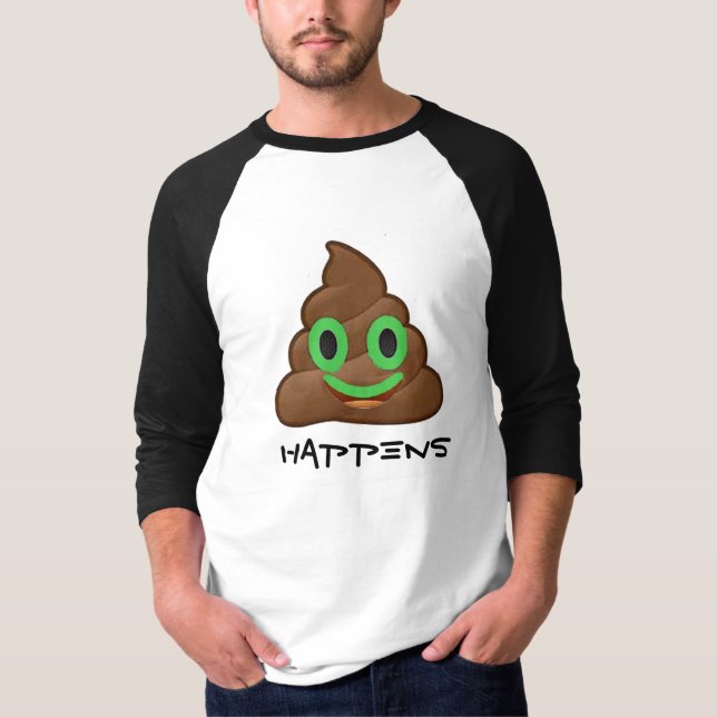 T-shirt poop emoji chanceux Jour de la Saint Patrick de bi (Devant)