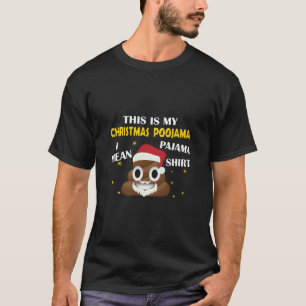 T-shirt Poop Emoji Voici Mon Poojama De Noël - Pyjama