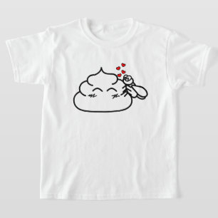 T-shirt Poop in Love - Brootsch le PooPoo