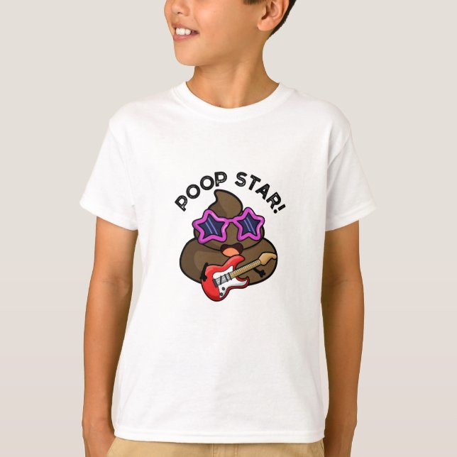 T-shirt Poop Star Funny Pop Star Pun (Devant)