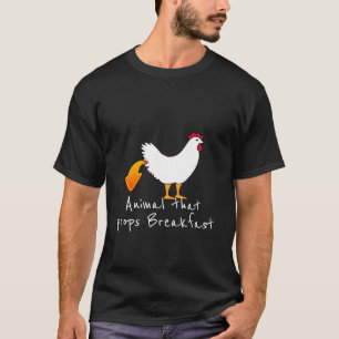 T-shirt Poops de poulet Petit-déjeuner Beurre de poulet Hu