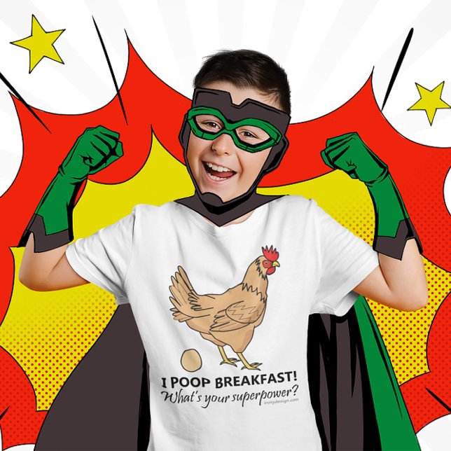 T-shirt Poops de poulet Petit-déjeuner Illustration amusan (Créateur téléchargé)