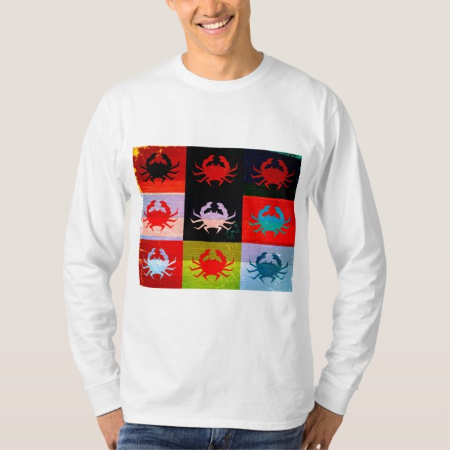 T-shirt Pop Art avec crabes (Devant)