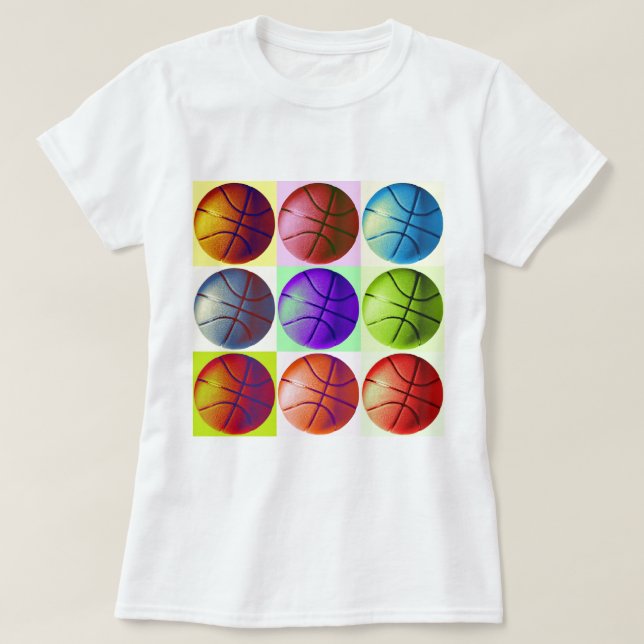 T-shirt Pop Art Basket (Design devant)