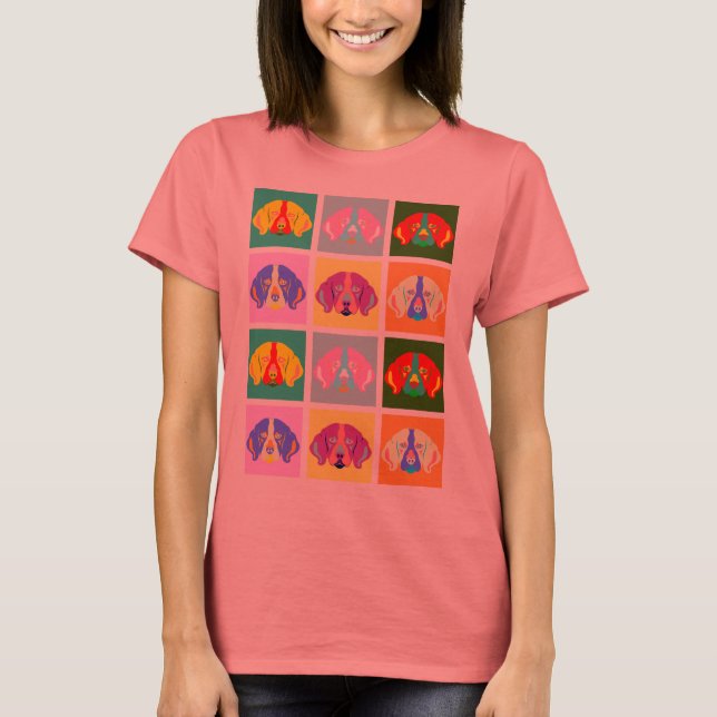 T-shirt Pop Art beagle (Devant)