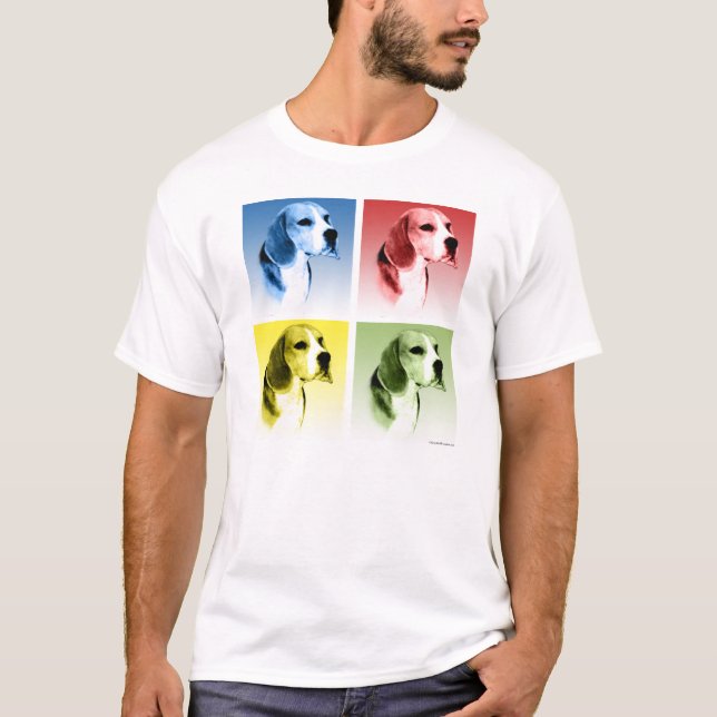 T-shirt Pop Art beagle (Devant)