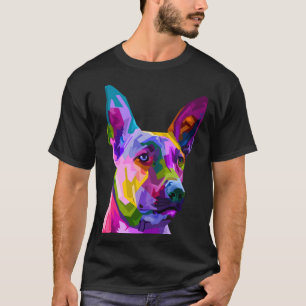 T-shirt Pop Art Belge Malinois Shepherd Mechelaar Pullov