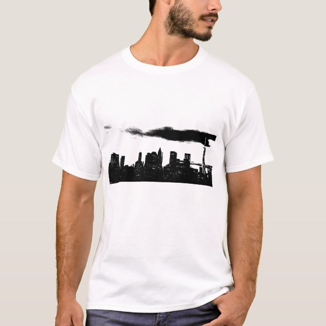 T-shirt Pop Art Black White New York City (Devant)