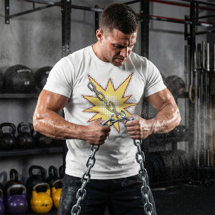 T-shirt Pop Art Broken Chain Explosion Bold Comic Style