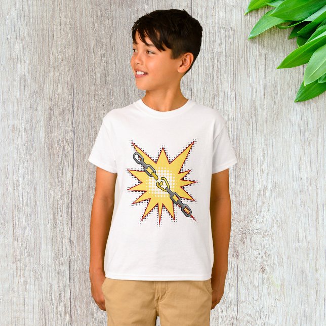 T-shirt Pop Art Broken Chain Explosion Bold Comic Style (Créateur téléchargé)