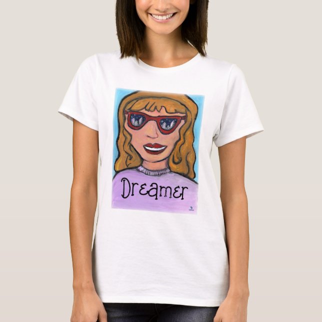 T-shirt Pop Art Cartoon Girl Custom Preppy Unique (Devant)