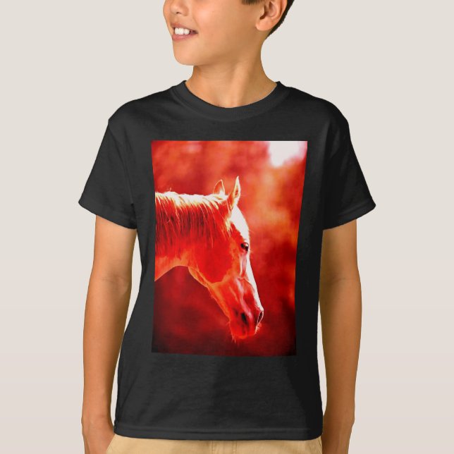 T-shirt Pop Art Cheval Head (Devant)