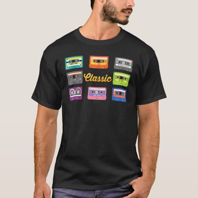 T-shirt Pop Art - Classique - Cassette Tape - Années 9 - C (Devant)