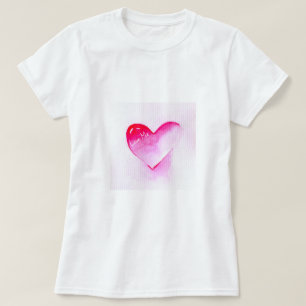 T-shirt Pop art coeur rose valentine