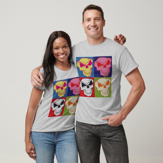T-shirt Pop Art crâne (Unisexe)