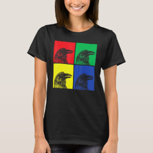 T-shirt Pop Art Crow Forest Animal Déplaisant Oiseau Gothi