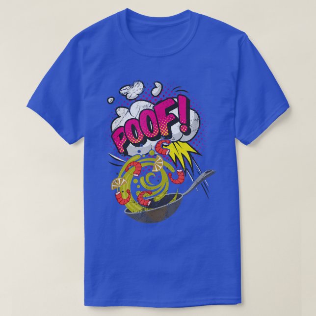 T-shirt Pop Art Cuisine Retro Comic Aesthétique Wok culina (Design devant)