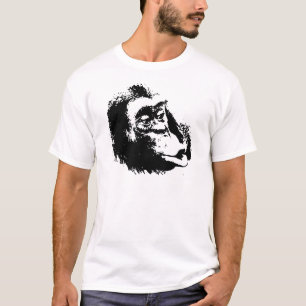 T-shirt Pop Art drôle Chimpanzé