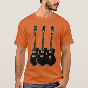 T-shirt Pop Art Electric Guitare Orange