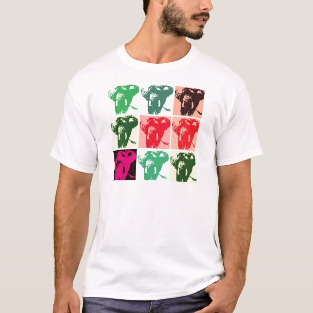 T-shirt Pop Art Elephants (Devant)