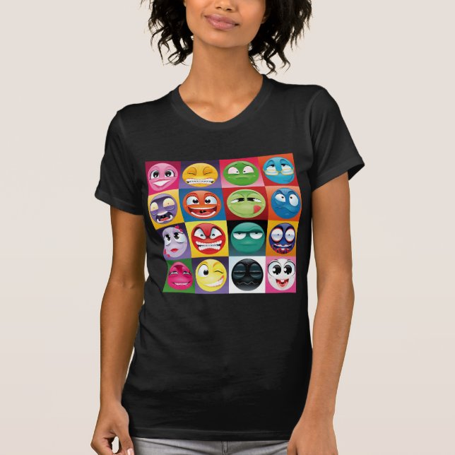 T-shirt pop art emojis (Devant)