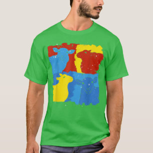 T-shirt Pop Art Fermier Amoureux des animaux Agriculture F