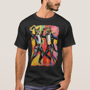 T-shirt Pop Art Funny Chat Dancing Meme