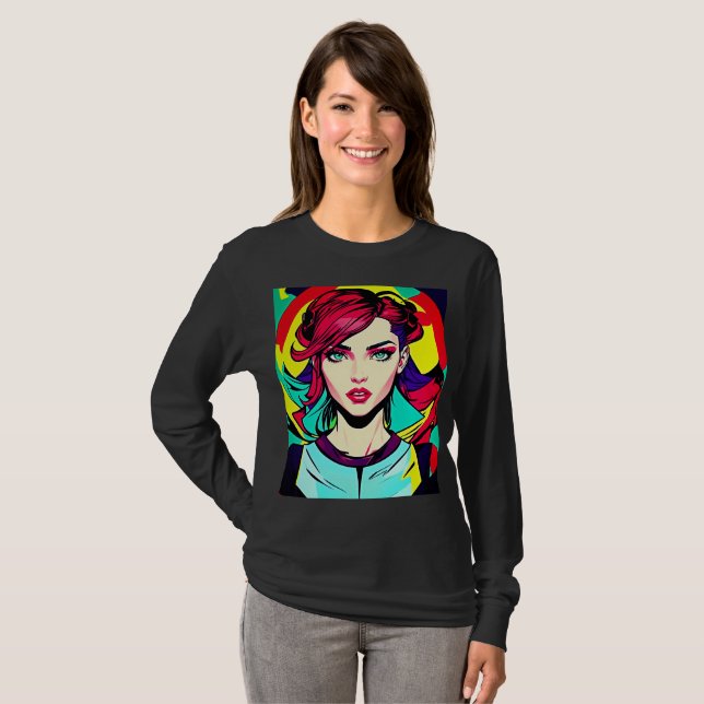 T-shirt Pop Art Girl (Devant entier)