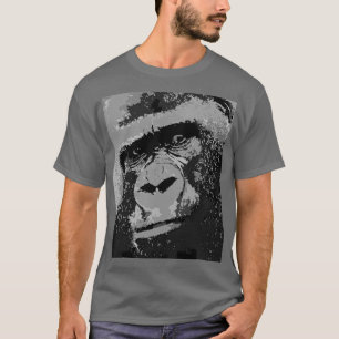 T-shirt Pop Art Gorilla Dark Grey