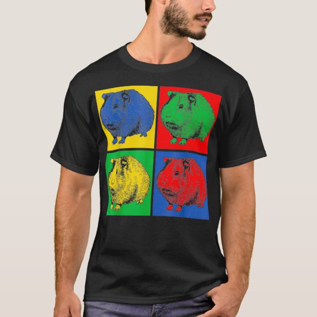 T-shirt Pop Art Guinea Pig  (Devant)